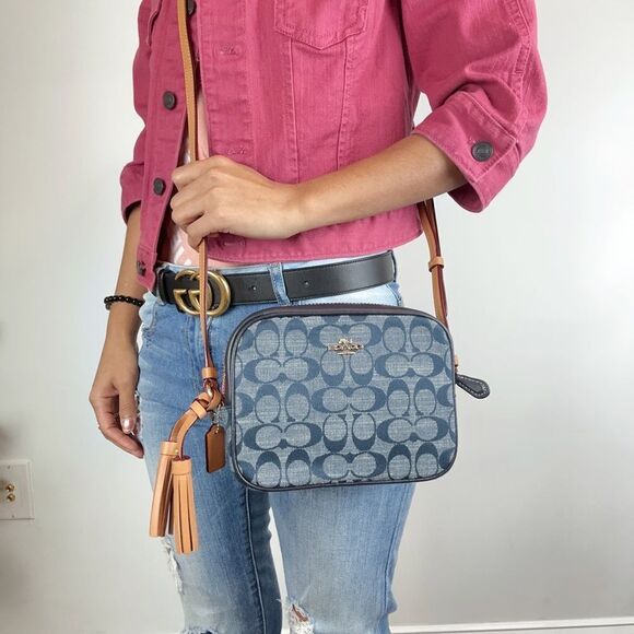 NWT Coach Mini Camera Bag In Signature‎ Chambray Denim color - Picture 7 of 7